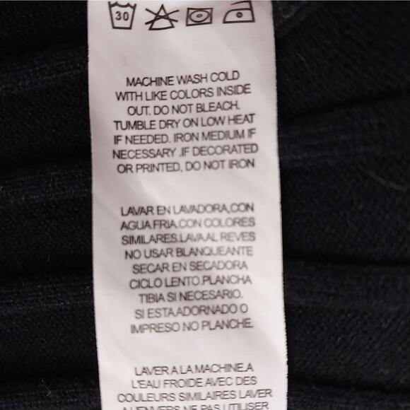 JUSTFAB! ULTRA BLACK RIBBED DUSTER LENGTH CARDIGAN, LONG SLEEVE SWEATER! SZ S - Picture 12 of 13